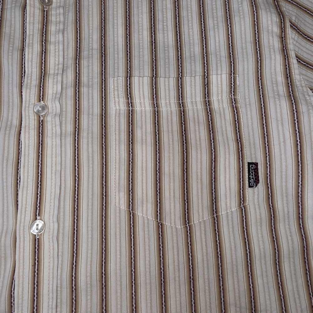 Men's XL Billabong Striped Woven Shirt - Casual Coastal & Surf Style. EUC - Picture 7 of 10